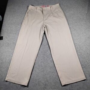 Anchor Blue Chino Khaki Pants Men's 36x30 Beige Straight Baggy Skater Y2K